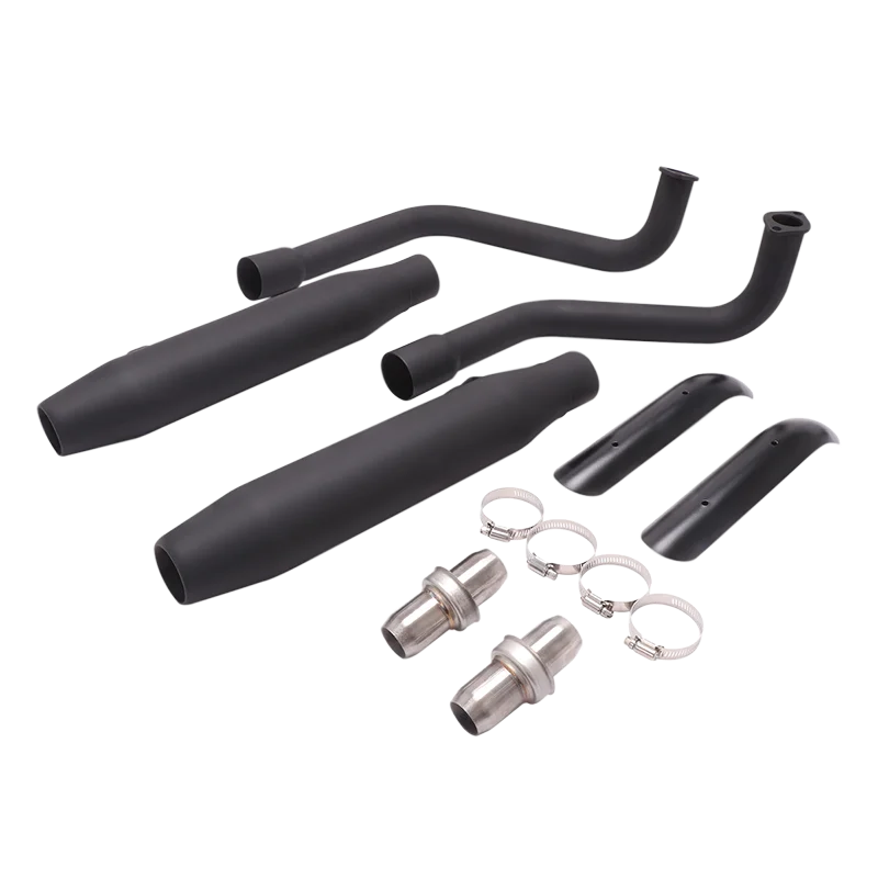 

Slip On For Benda BD300-15 Any Year Motorcycle Exhaust Pipe Escape 2 Muffler 2 Mid Link Tube Stainless Steel