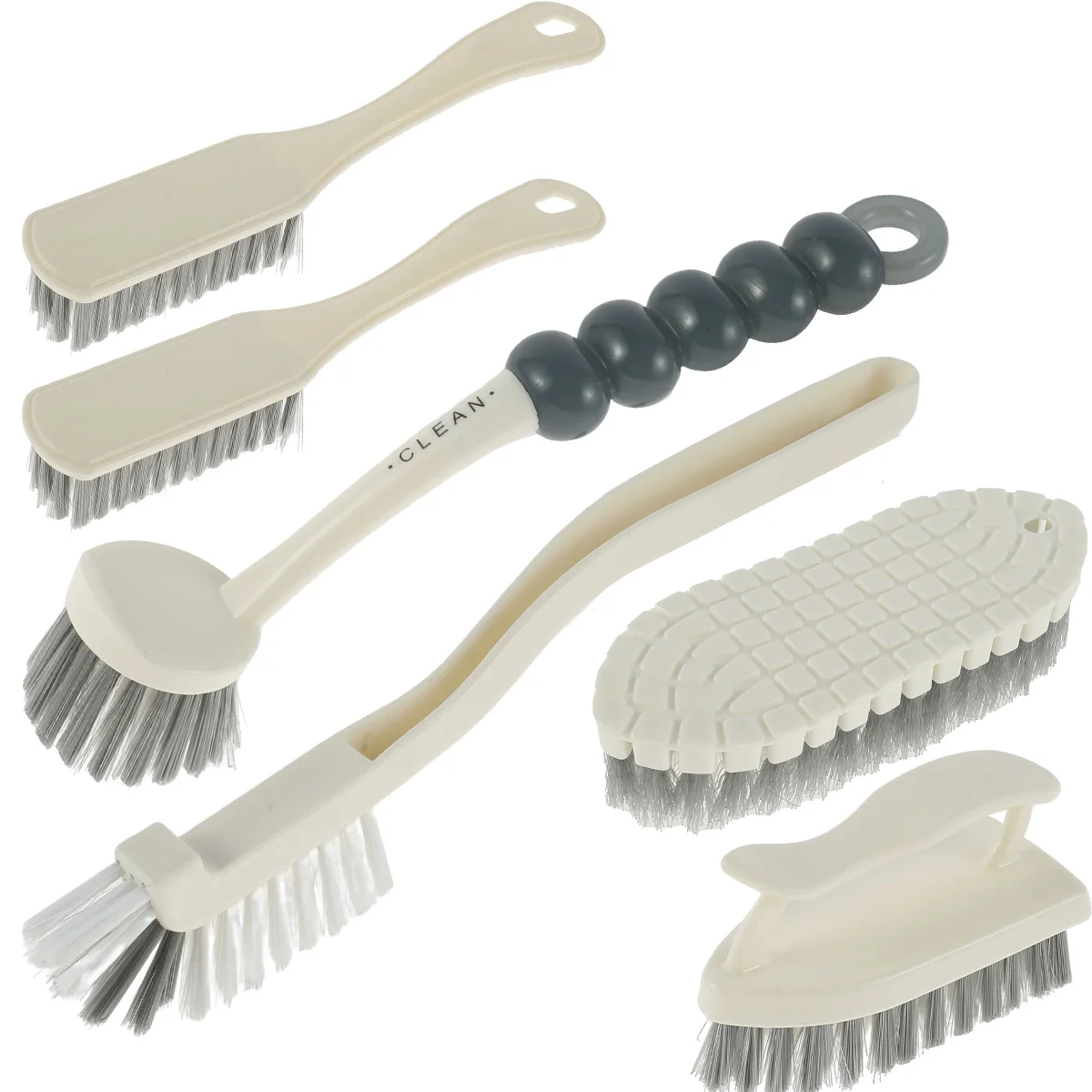 4 Pcs Dish Brush Set Dish Washing Brush with Suction Cup,Soft Grip Handle  and Non-Scratch Bristles, Scrubbing Brush for Pans, Pots, Kitchen Sink