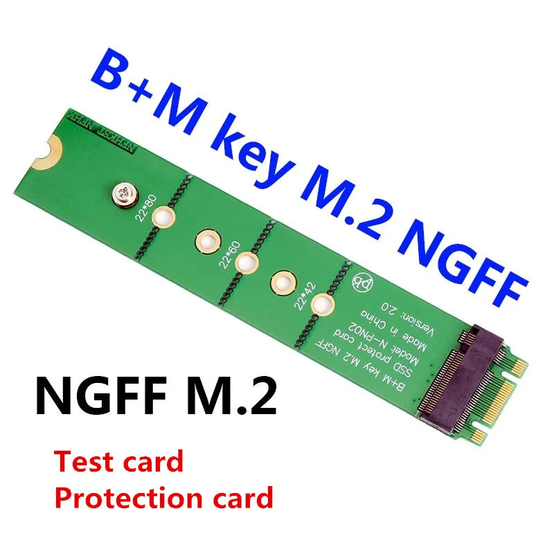 M.2 SSD Testing Tool Protection Extension Card M.2(NGFF)B+M KEY Test