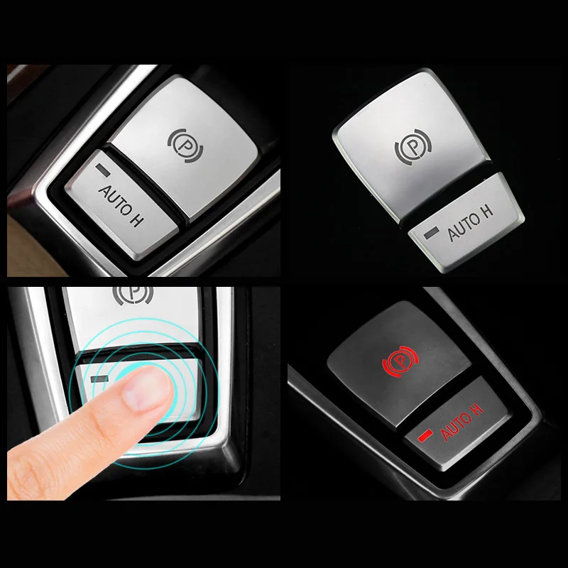 크롬 스위치 단추 커버 스티커, 주차 브레이크 핸드 브레이크, BMW X5 X6 용