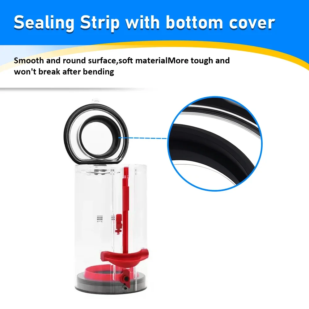 Enhanced Vacuum Dustbin Sealing Ring and Dust Cup Base Lid