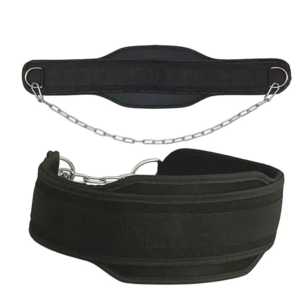 

Heavy Duty Weight Lifting Belt with Chain, Dipping Belt, Pull Up, Chin Up, Kettlebell, Barbell, Fitness, Bodybuilding Gym, Thick