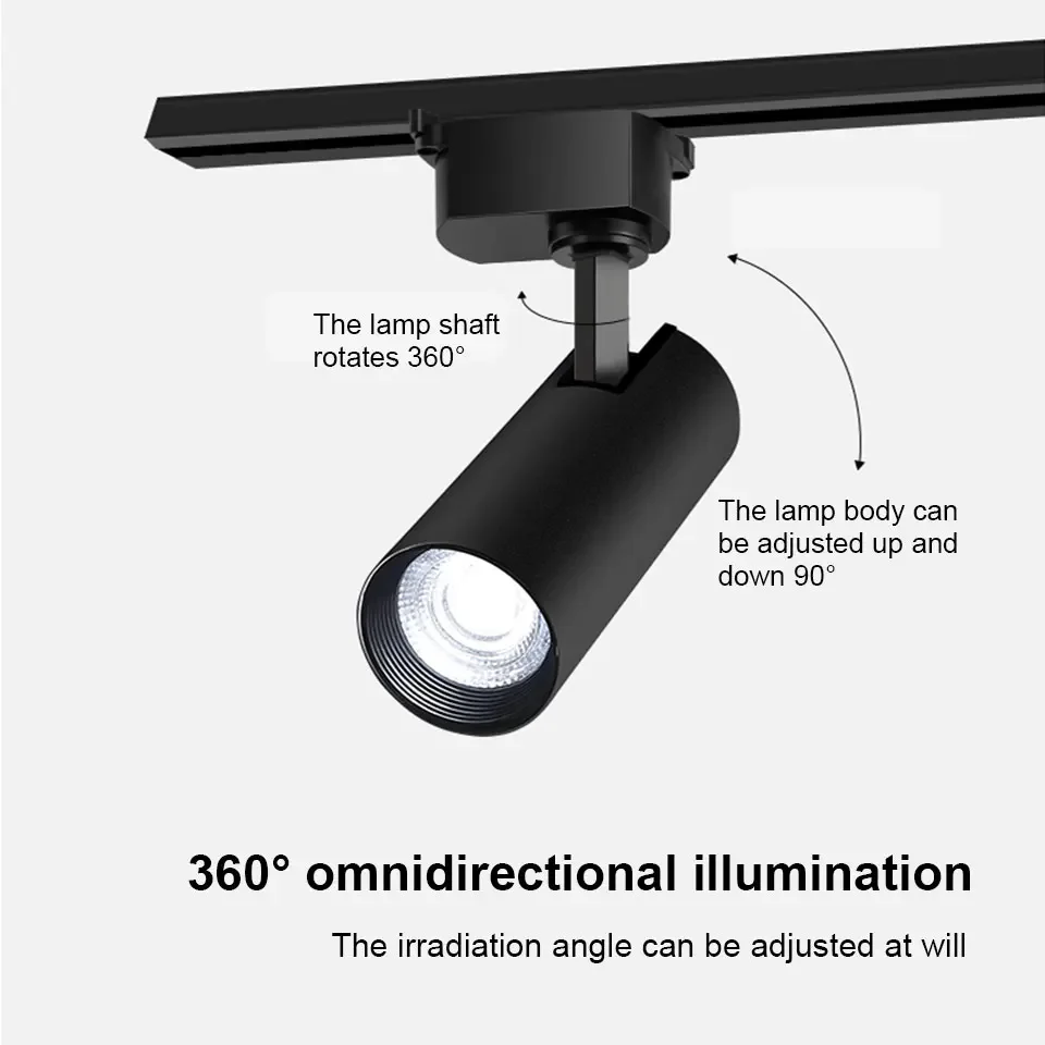 Spot Led Track Light COB Spotlight Rail Lighting AC220V 12W 20W 30W 40W  set Led track rail Spotlight Clothing Store Shop Home 2