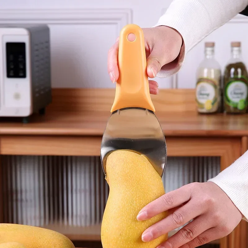 Mango Diced Scoop Multi-functional Fruit Divider Peeler Mango Cutting Artifact Watermelon Cutting Knife Avocado Dicing Tools