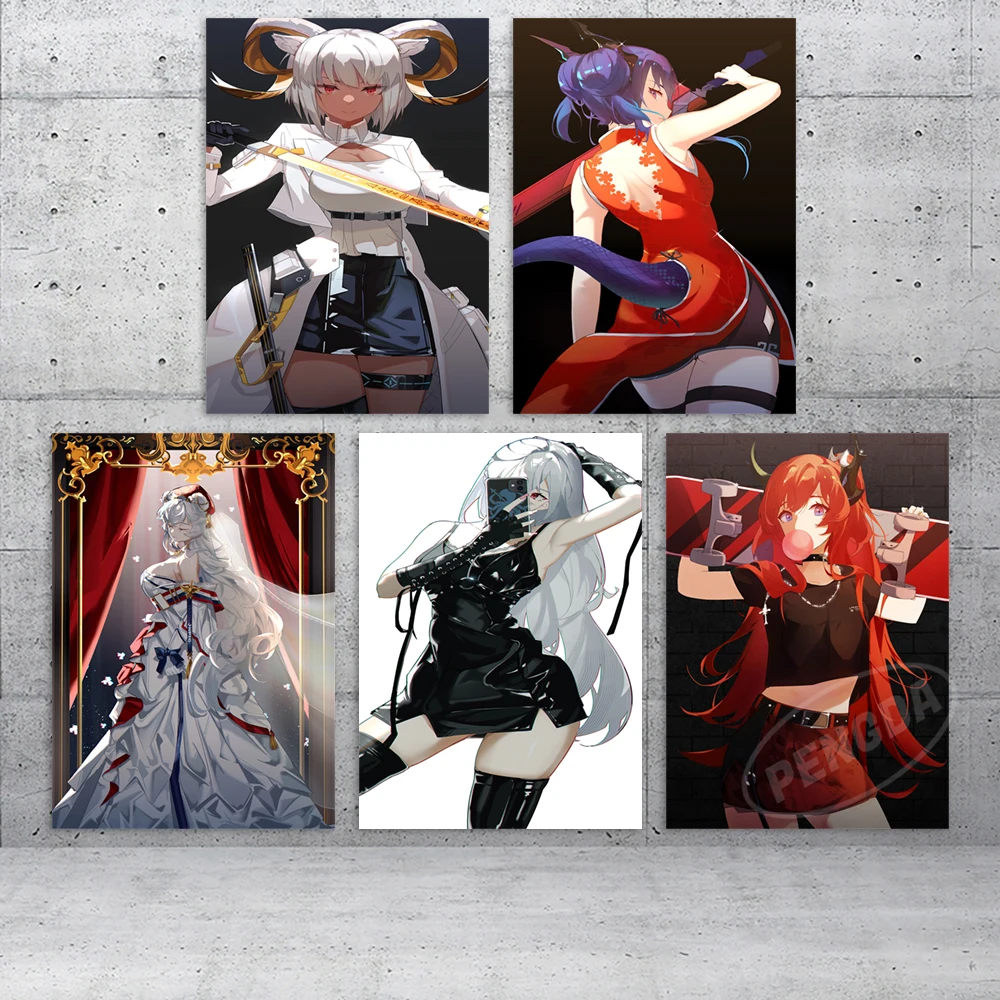 

Wall Artwork Arknights Modular Surtr Pictures Skadi Canvas Carnelian Prints Interior Painting Game Decor Home Living Room Poster