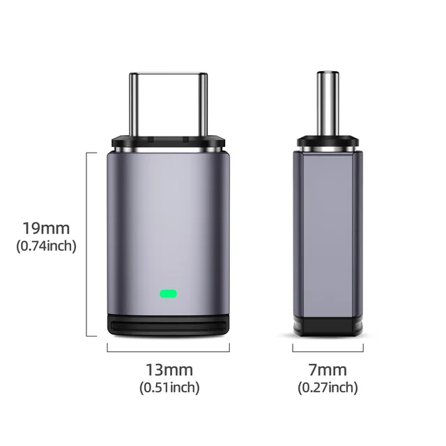 Магнитный адаптер FONKEN USB Type-C 100 Вт для Macbook Pro Air M1, адаптер для быстрой зарядки ноутбука, Магнитный адаптер USB C для Samsung 2