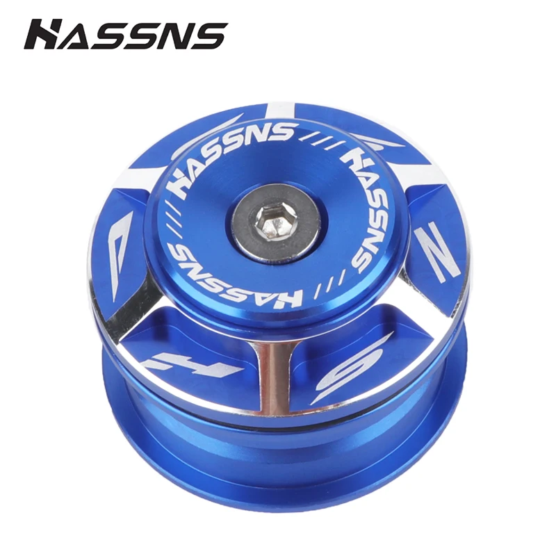 HASSNS Mountain Bike Headset 44mm MTB Tapered Headset Bicycle Steering Bearing 1 1/8 Integrated With Cap Straight Tube Fork