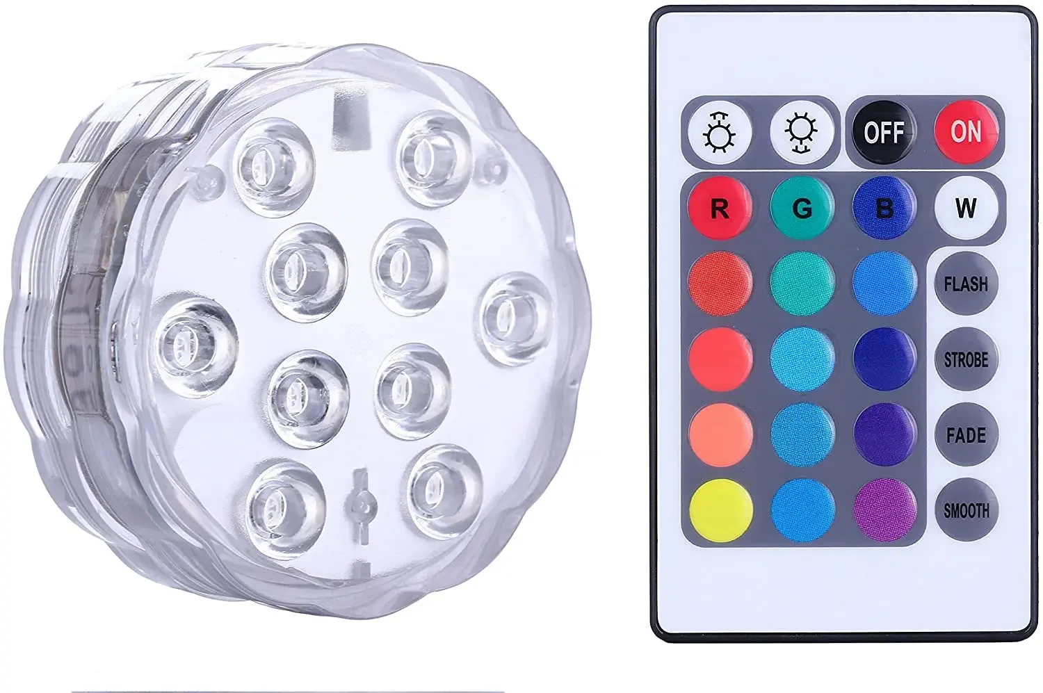 Description Picture 2 of itemLED24 key remote control colorful RGB diving light luminous fish bathtub light bathing landscape vase fountain underwater light
