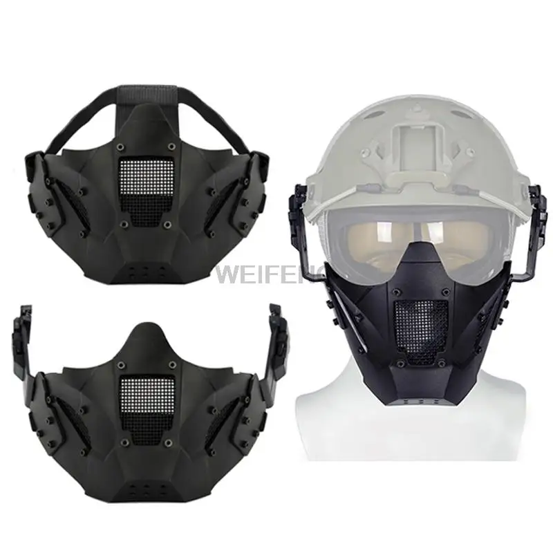 

Iron Warrior Tactical Half Face Mask Paintball Hunting Mask Paintball Combat Half Face Mask Protective Face Mask CS Wargame Mask