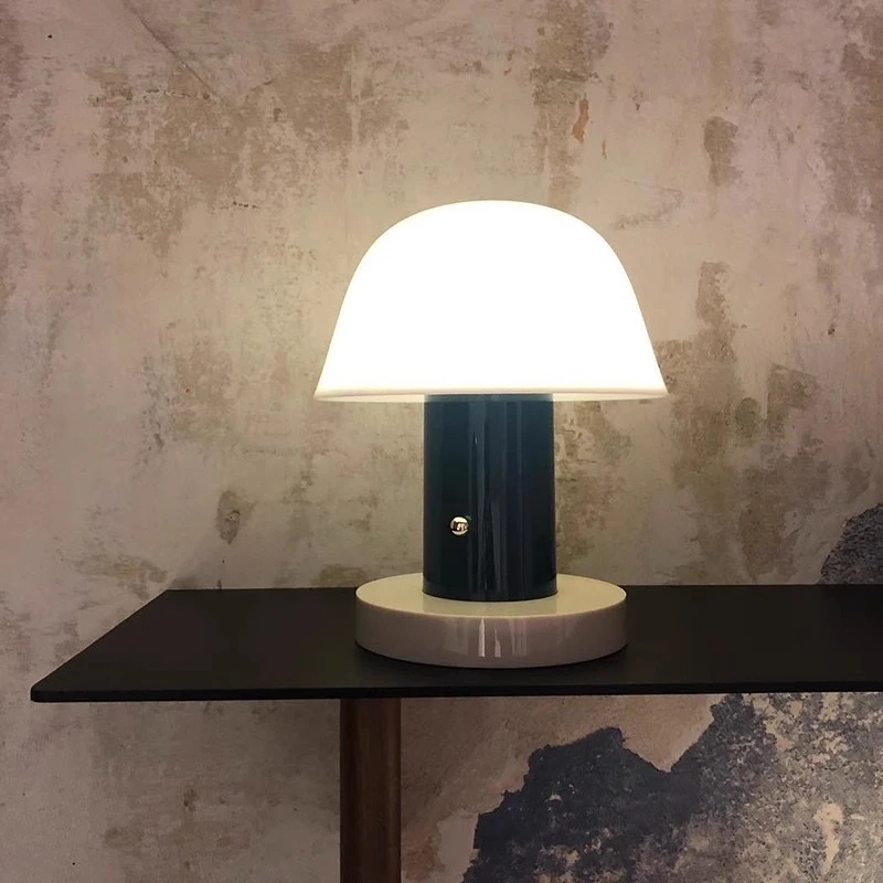 

Small Mushroom Night Light Cordless Mushroom Table Lamp Rechargeable Battery Operated For Living Room Bedroom Restaurant Outdoor