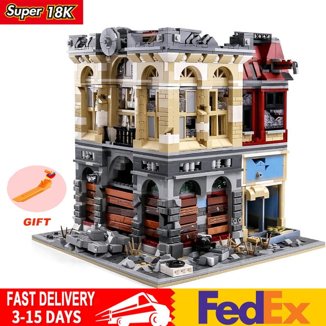 Compatible With Lego Street View Series Moc-40173 Modular The Ruins City Architecture Blocks Models Toys For Boys Gifts - AliExpress
