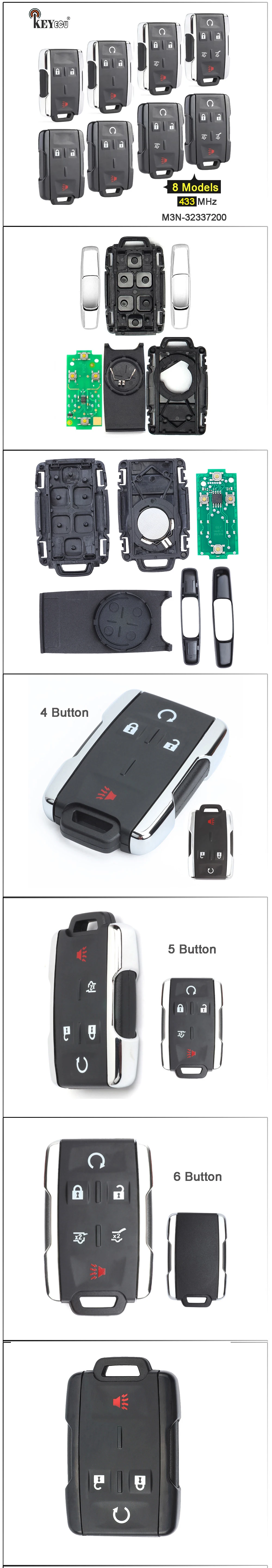 Keyforkess 433MHz M3N-32337200 telecomando 3 4 5 6 pulsante per Chevrolet Silverado Colorado GMC Sierra 2019 2020 2021 8 Keyforkess 433MHz M3N-32337200 telecomando 3 4 5 6 pulsante per Chevrolet Silverado Colorado GMC Sierra 2019 2020 2021 - S7b976c0c85e5453b96ee1f0cb1594c927