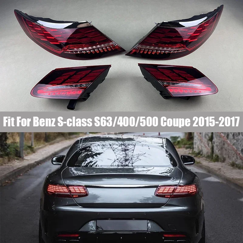 

Dragon Scale Tail Lamp Suitable for Mercedes Benz S-class S63 S400 S500 Coupe 2015 - 2017 Modified Running Water Rear Tail Light
