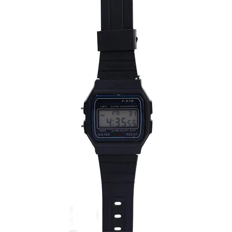 F91 Vintage Square Male and Female Student Couple Watches Silicone