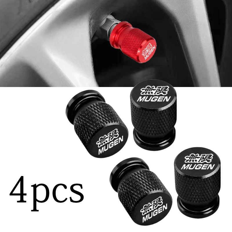 Set of 4 Waterproof Car Tire Valve Caps with Airdust Protection