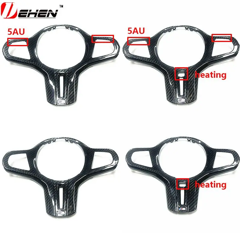Carbon Fiber Car Steering Wheel Panel Decoration Cover Trim For BMW 1-8 series X3-X7 G20 G26 G30 G05 G29 G12 carbon fiber sticker carbon fiber car stickers