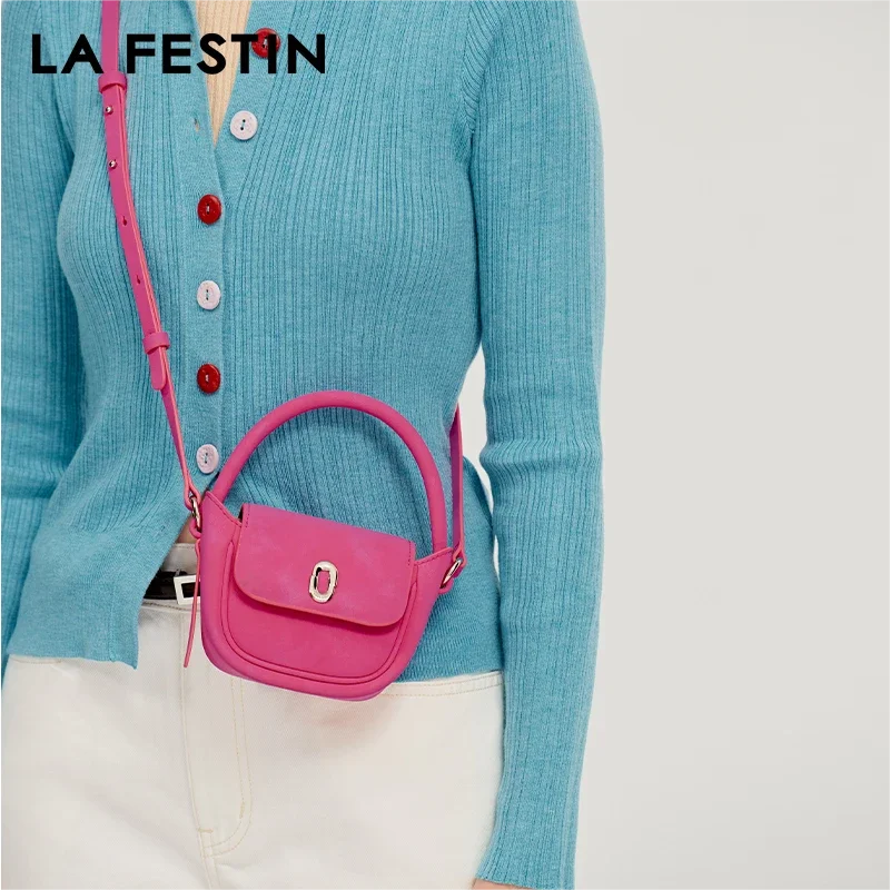 

LA FESTIN Women's bag Mini 2023 New Small Bag Fashion designer Shoulder Crossbody Bag Handbag Dumpling Bun Track Saddle Bag