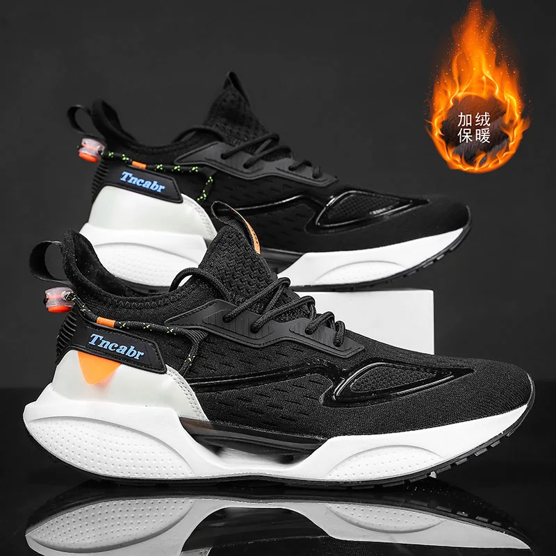 

Winter Leisure Sport Shoe for Men Designer Walking Jogging Shoe Mens With Fur Trail Running Shoes Man Top Quality Training Shoe