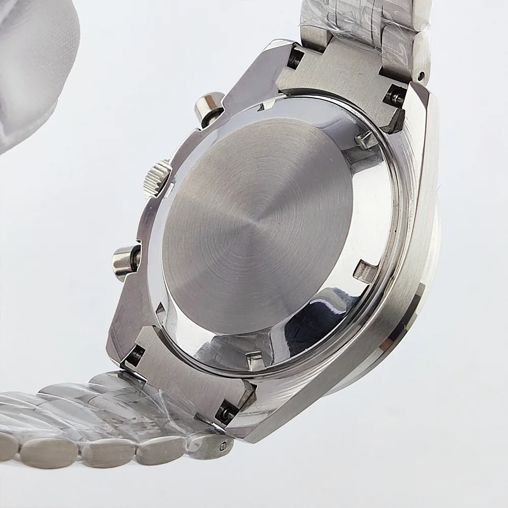 40MM Watch Case Set VK63 Movement Case Sapphire Glass Waterproof Case Luxury Men's Watch Case Fits 32.5mm Dial Case