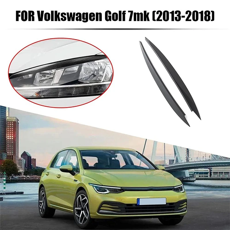 

Car Decoration Stickers Headlight Eyebrow Eyelids Trim Cover For VW Golf 7 MK7 VII GTI GTD R 2013 2014 2015 2016 2017 2018