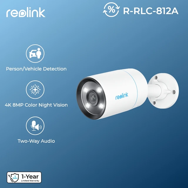  REOLINK RLC-410W - Security Camera Outdoor, 4MP Plug-in WiFi  Security Cameras System for Home, 2.4/5Ghz WiFi, Night Vision, IP66  Waterproof, Smart Person/Vehicle Detection, Works with Google Assistant :  Electronics