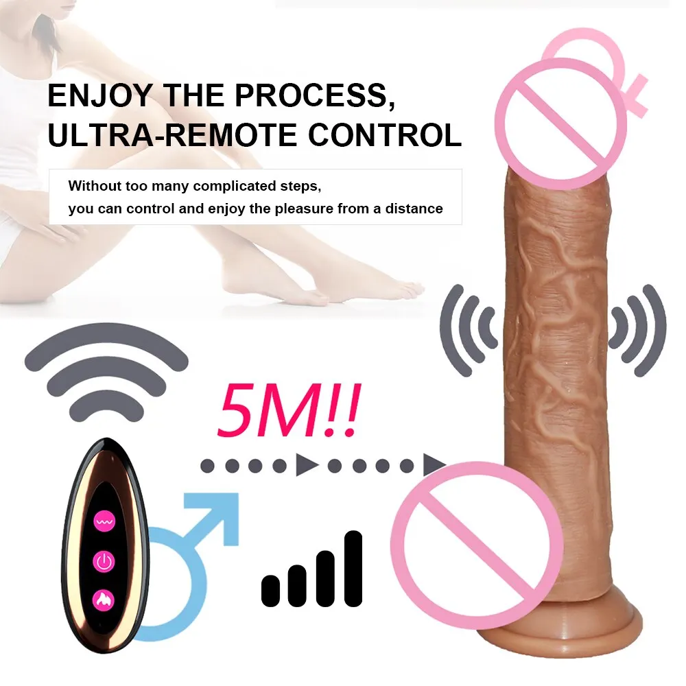 Sex toys wireless remote control dildo telescopic penis vibrators vagina anal female masturbation adult women stimulator