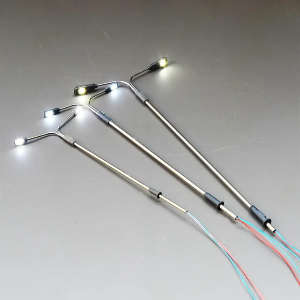 10Pcs Model Railway Warm White HO Scale Lamps Post 1:87 Street Light Single Head Lamps Model Street Lights Garden Decoration 3