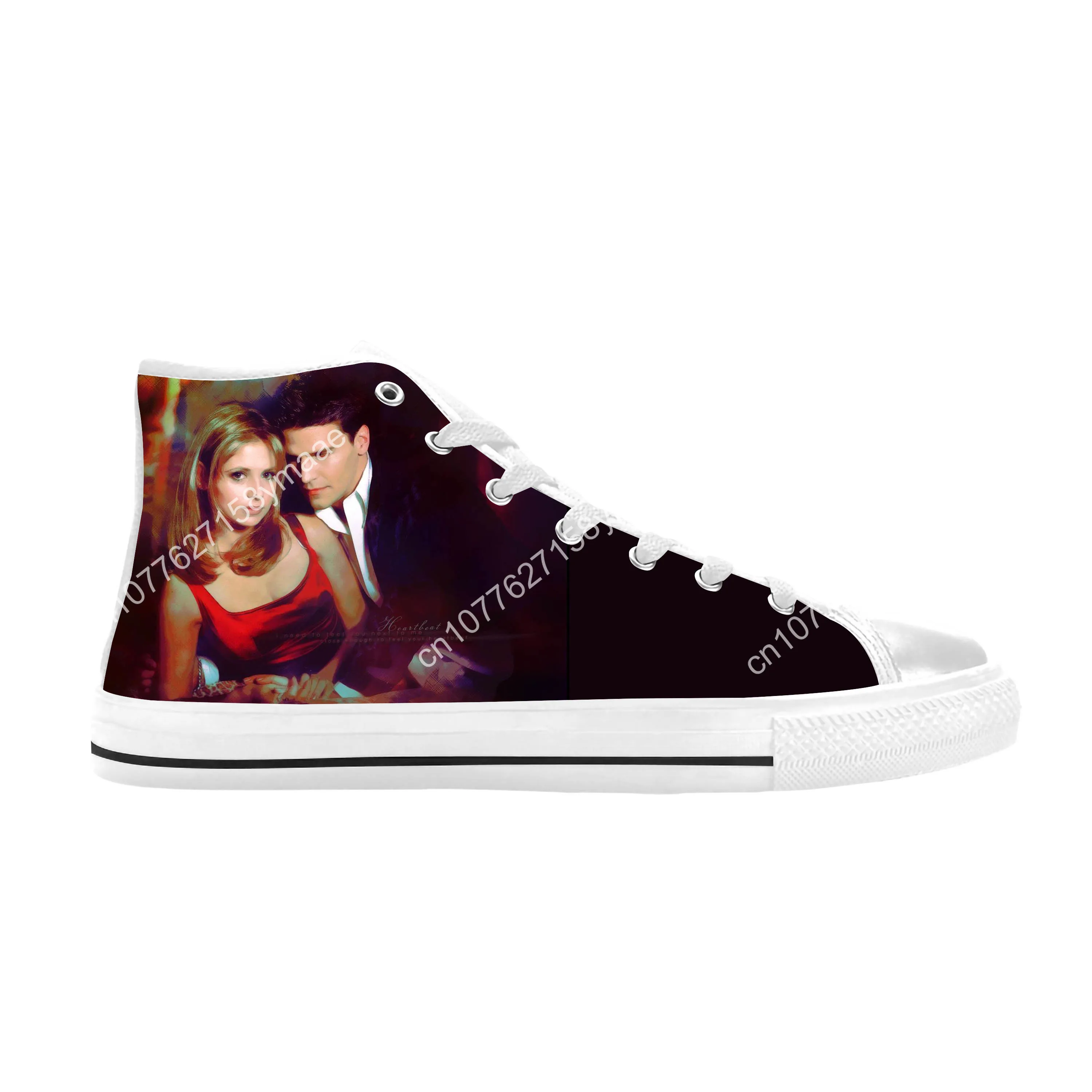 Buffy The Vampire Slayer Angel Horror Halloween Casual Cloth Shoes High Top Comfortable Breathable 3D Print Men Women Sneakers