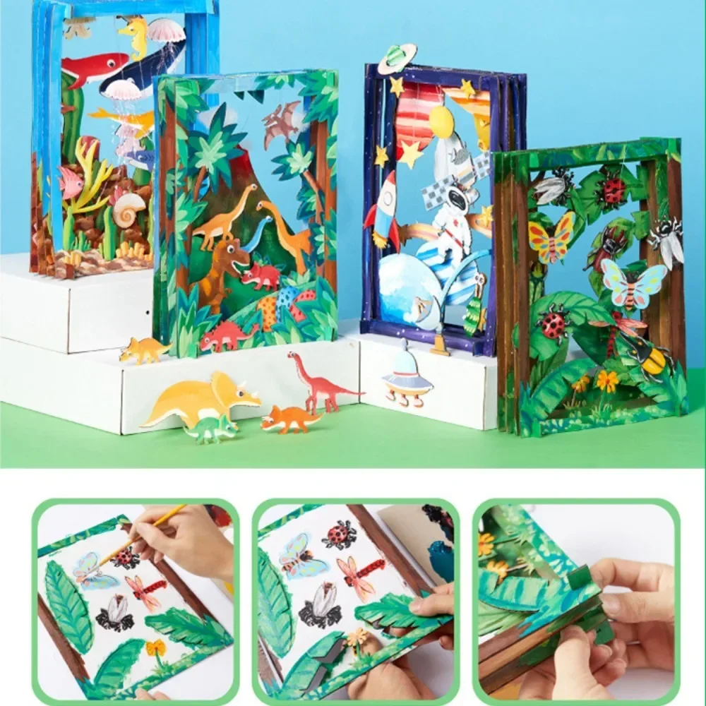 

3D Museums Assemble Craft Toys for Children Dinosaur Handmade Kids Crafts Drawing Toy Painting Craft Kits Educational Toys Gifts