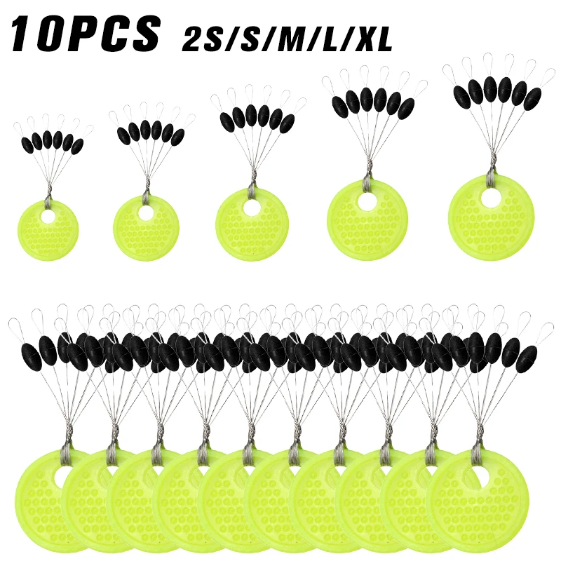 60 pièces stop pêche caoutchouc silicone espaceurs ovales pour carp fly fishing accessoires outils