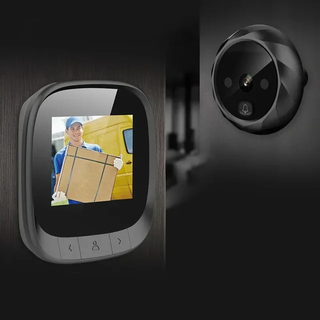 2.4 Inch LCD Screen Access Control Camera Smart Electronic Door Viewer Infrared Night Door Peephole Camera Photo Record Number 6