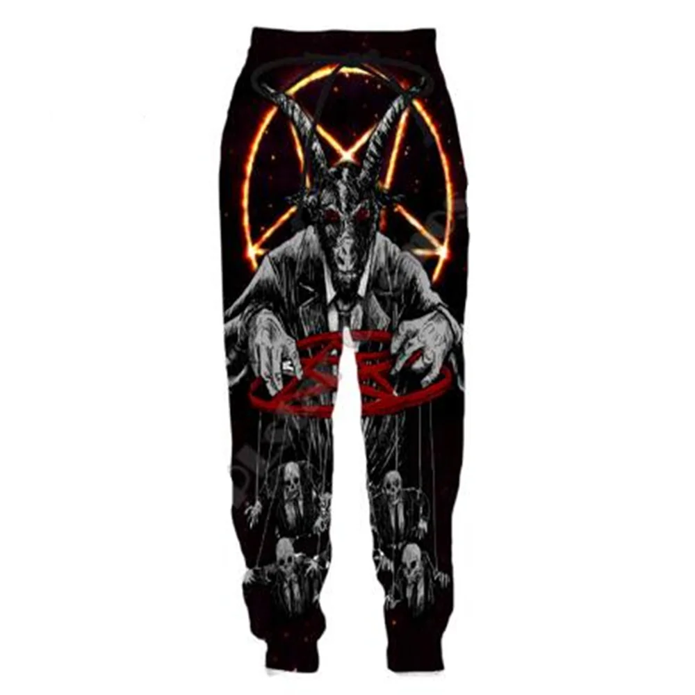 

Men's Fashion Spring and Autumn Pants Ghost Skull 3D Printed Sports Pants Unisex Harajuku Street Leisure Sports Jogging Pants