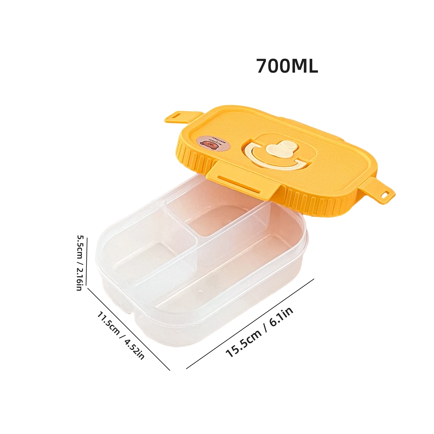 Yellow 3 Grids 700ml