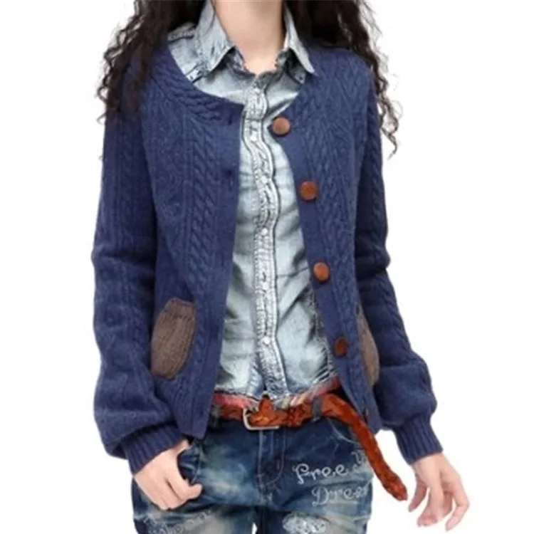 

2022 Autumn Cardigan Women Clothing Thick Knit Sweater Coat