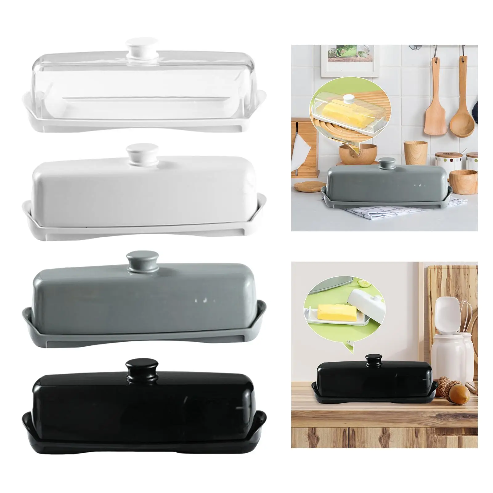 Kitchen Butter Dish with Covers Easy Clean Kitchen Organization Butter Keeper Container for Baking Fridge Room Nuts butter storage box