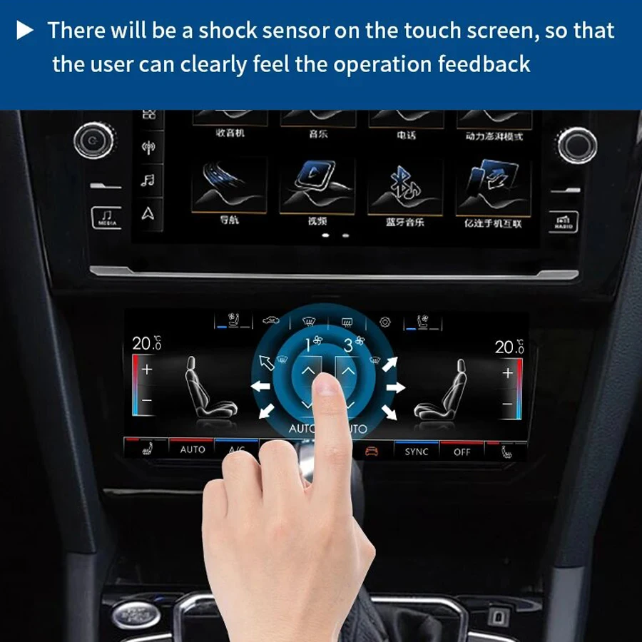 6.9''LCD A/C 기후 제어 패널 스위치 VW 골프 6 7 MK6 MK7 Tiguan Passat B7 B8 CC 변형 Tayron 에어컨 히터