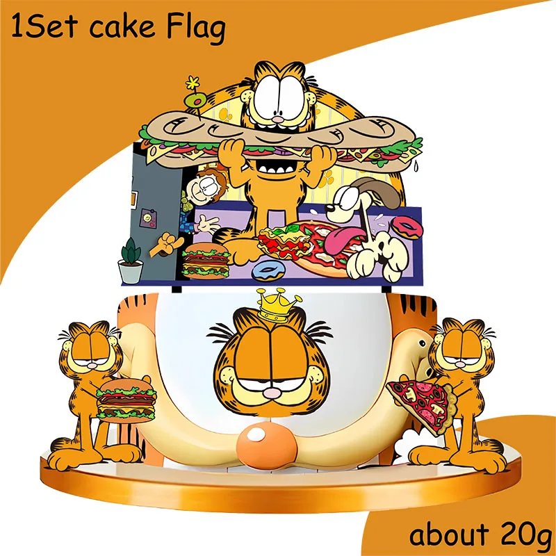 Description Picture 6 of itemGarfielde Cartoon Cute Birthday Party Supply Tableware Decoration Kid Gift Boy Balloon Cake Topper Banner Baby Shower Home Decor