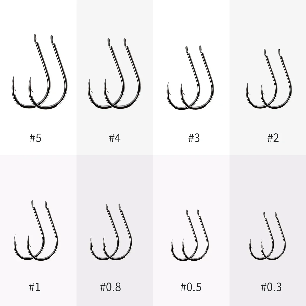 50pcs/bag Barbed hooks Sea fishing/warehouse fishing High carbon steel hooks 7 models Sharp fishing tools