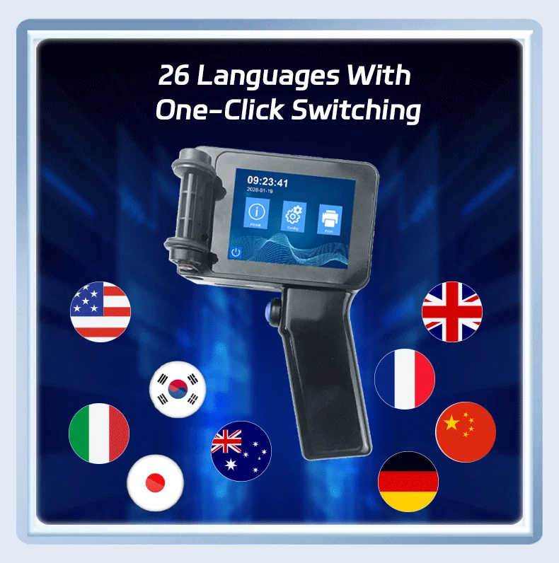 DC14 Mini Handheld Printer Portable Handheld Inkjet Printer Non-encrypted QR Bar