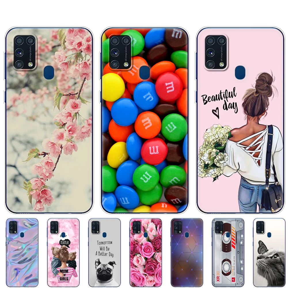 Custodia Per Samsung M31 6.4 "Cover Posteriore In Silicone Morbido Tpu Per Samsung Galaxy M31 M 31 Sm-M315Fzbvser M315