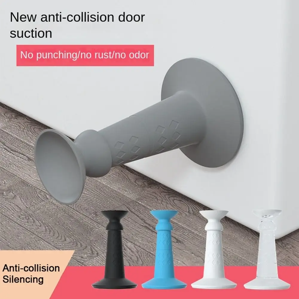 Silicone Door Stopper Anti Collision Self Adhesive Floor Holder Wall Protectors Strong Suction Doorstop Home door stopper,silicone door stopper,door stopper bumpers,silicone rubber bumpers,silicone door sticker