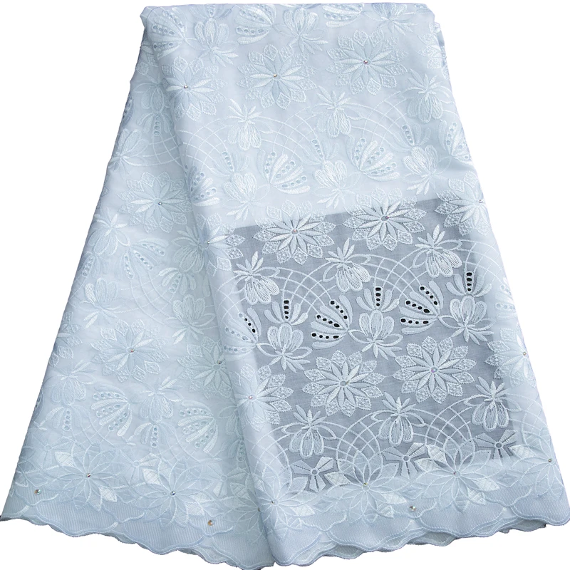 

Африканская швейцарская кружевная ткань Kalume с ручной вышивкой 2023, Высококачественная нигерийская хлопковая кружевная ткань для женских стандартных платьев F3253