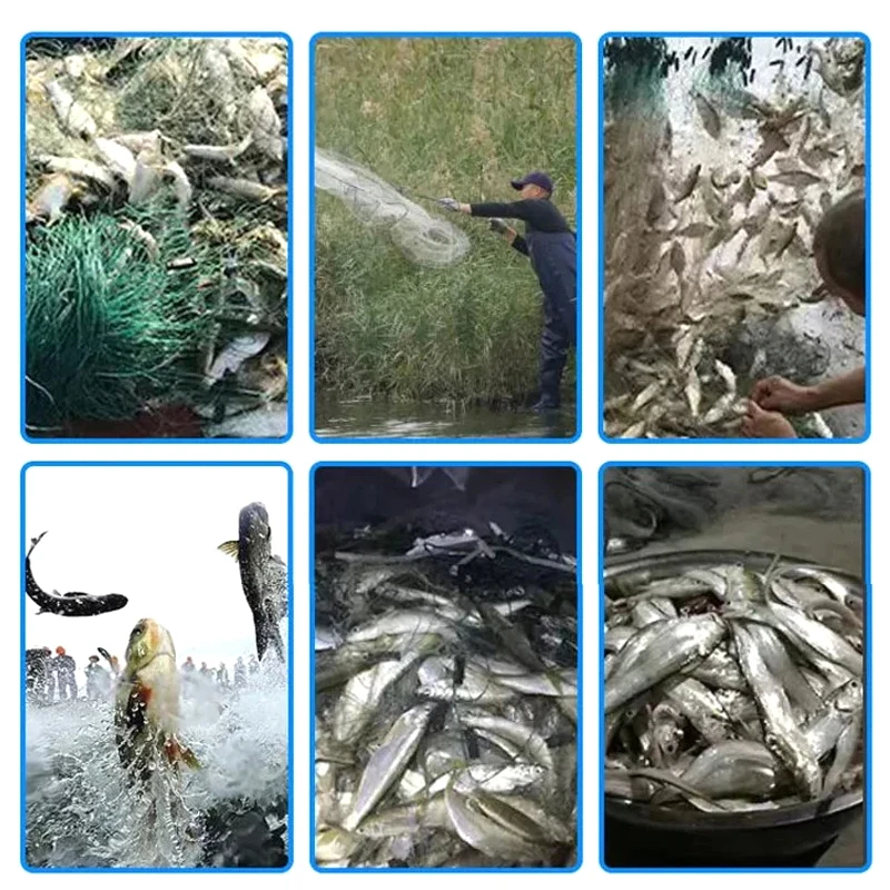 Fishing Net Fishing Traps 25 30M Nylon Hand Cast Monofilament Float Trap