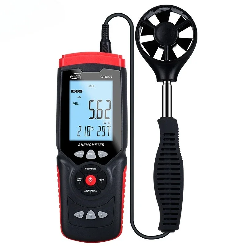 안정적인 GT8907 디지털 풍속계,풍량 측정기,풍온 방향 풍등급 측정기,풍속 측정 장비