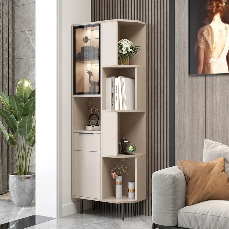 

Bedroom Corner Shelf Corner Storage Cabinet Living Room Sofa Side Cabinet