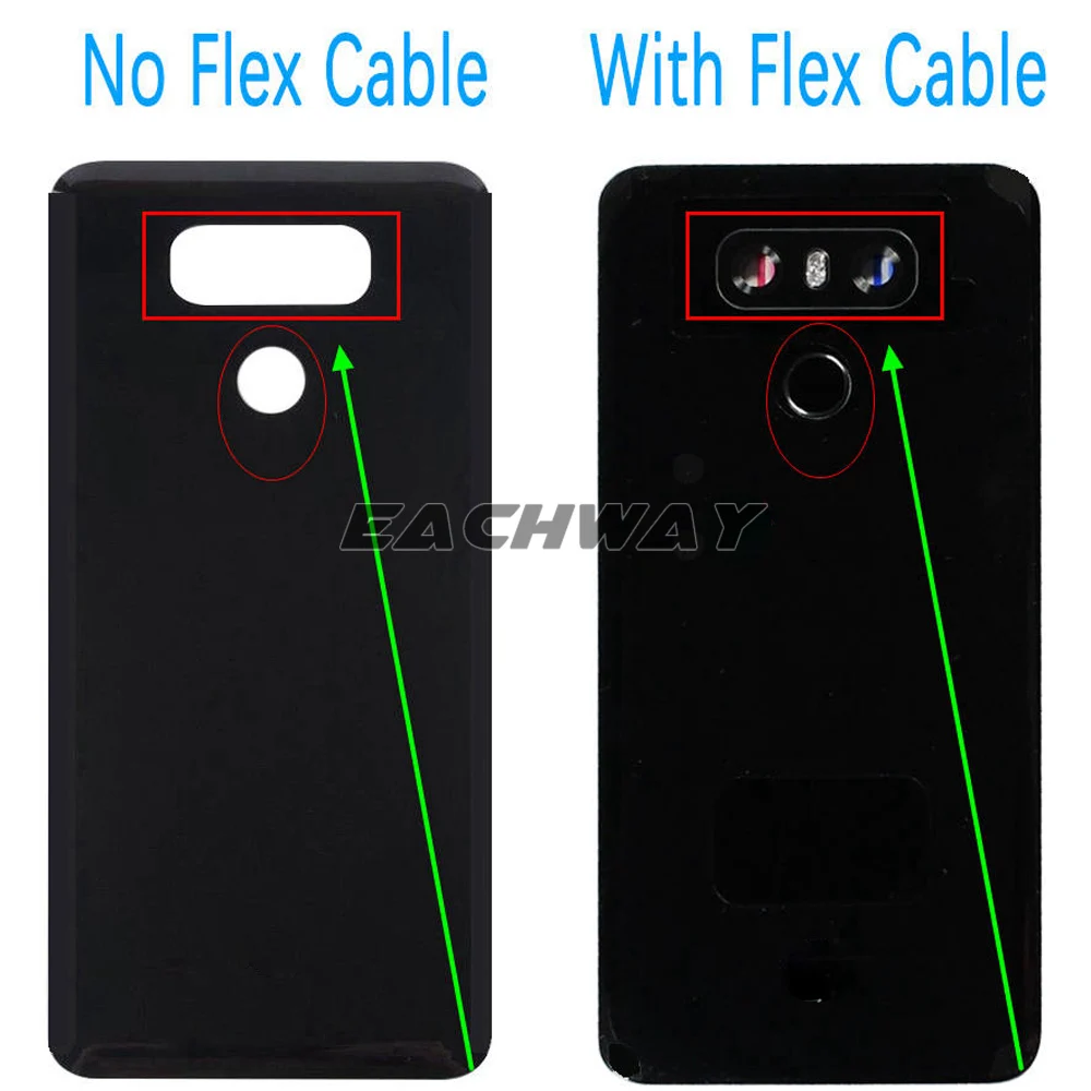 후면 하우징 후면 케이스 및 터치 ID 버튼 카메라 렌즈용 유리 배터리 커버, LG G6 H870 H870DS H871 H872 H873 LS993 US997 VS998