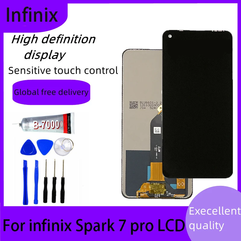 Pantalla Lcd Originale Para Tecno Camon 17 Cg6J Spark 7 Pro Kf8, Piezas De Repuesto De Pantalla Talcil De Calidad Superior, Repar