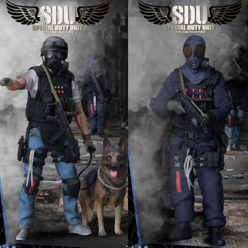 

Original SoldierStory SSM-002 003 1/12 Scale HK SDU Assault Team K9 Canine Handler 6'' Full Set Male Soldier Action Figure Model