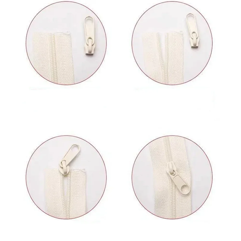 10/20Pcs 5# Nylon Zipper Puller Sofa Mattress Tent Luggage Black And White Long Board No Lock Slider(20 Colors)
