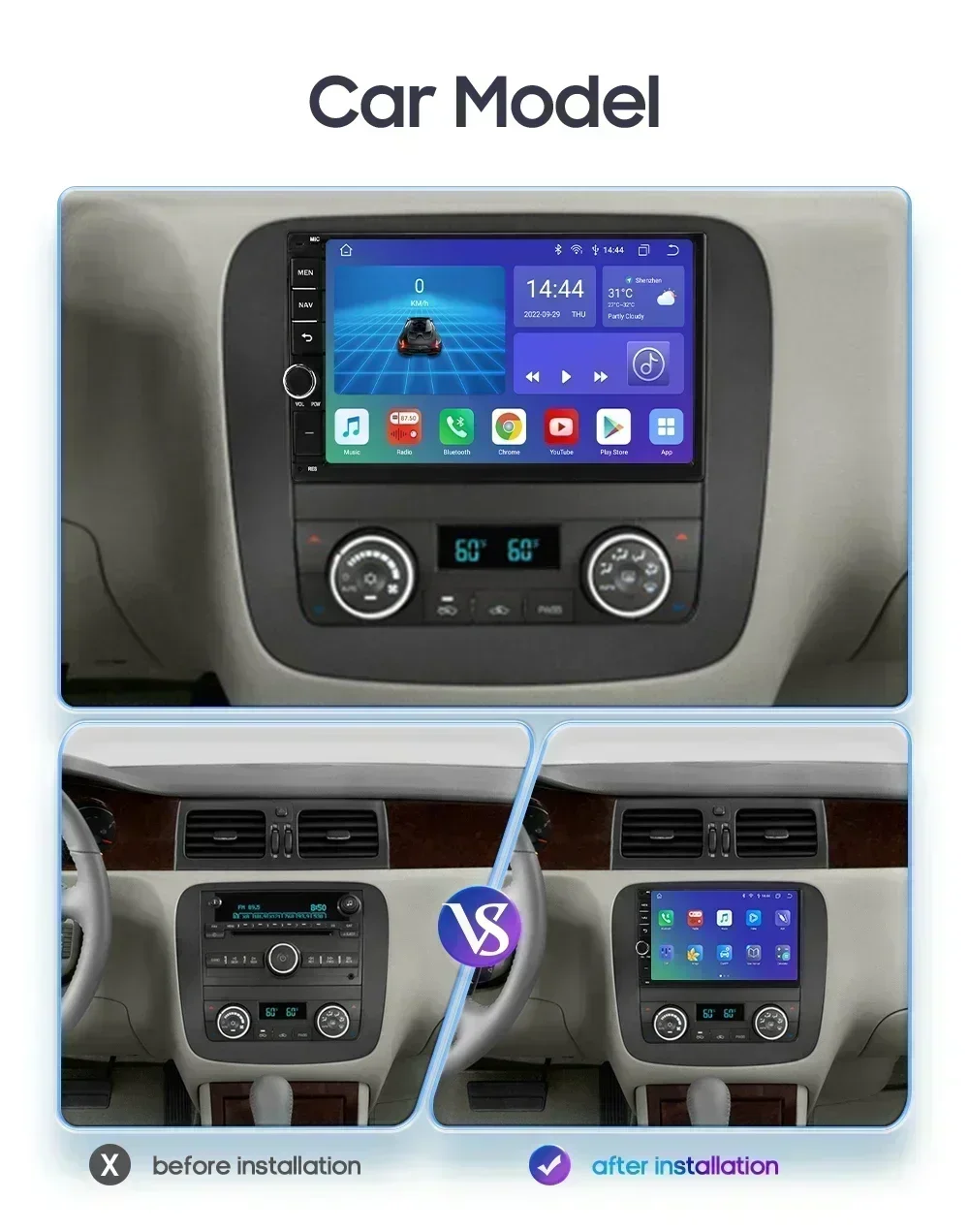 Radio de Coche 1 DIN con Apple CarPlay y Android Autoradio, Radio Coche Radio de Coche 1 DIN con Apple CarPlay y Android Autoradio, Radio Coche